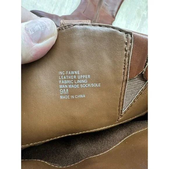 INC Fawne Womens Boots 9M Brown Leather Knee High Zip Riding Equestrian Classic - Picture 7 of 7